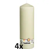 Bolsius Stompkaars - 300/100 mm - 4 stuks - Ivoor