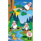 Dimex Fotobehang - Sheep in Forest 150x250cm - Vliesbehang