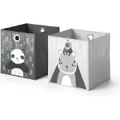 Vicco Opvouwbare box – 30 x 30 cm Set van 2 Donkergrijs