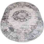 Veer Carpets Vloerkleed viola antraciet ovaal 200 x 290 cm