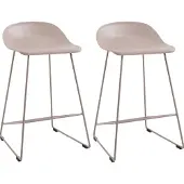 Bronx71 Scandinavische Barkruk Ellen taupe 66cm - Barkrukken set van 2 - barstoel