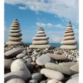 Dimex Fotobehang - Stack of Stones 225x250cm - Vliesbehang