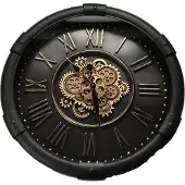 Mansion Gear Clock Buoy Glaucous 73 x 9.5cm Glass Cover