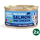Edgard & Cooper kat adult chunks zalm / kip kattenvoer 2x 18x85 gr