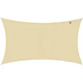 Kopu schaduwdoek rechthoek 280 gram waterdoorlatend 4x5 m creme