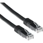 ACT IB8952 U/UTP CAT6 Patchkabel Zwart - 25 cm
