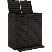 vidaXL Vuilnisbak voor tuin 78x41x86 cm polypropeen zwart