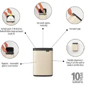 Brabantia Bo Prullenbak - 4 liter - Badkamer - Soft Beige