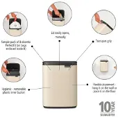 Brabantia Bo Afvalemmer 7 liter - Soft Beige