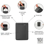 Brabantia Bo Prullenbak - 7 liter - Badkamer - Mineral Infinite Grey