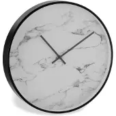 Dulaire Wandklok Modern Marmer Zwart Wit Ø 40 cm