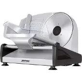 MPM Trancheuse de viande semi-professionnel en acier inoxydable disque de coupe 19cm MKR-04M 150 Argent