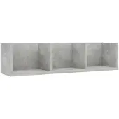 vidaXL Cd-wandschap 75x18x18 cm bewerkt hout betongrijs
