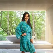 Kayori Shinjo Groen Kimono Tencel | L (Kleur: Turqoise)