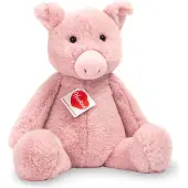 Teddy HERMANN® Knuffeldier varken/biggetje - pluche stof - premium kwaliteit knuffels - roze - 32 cm