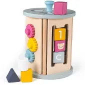Bigjigs Houten activity roller met vormenstoof - - vanaf 18 maanden