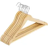 Songmics Hoppa! Songmics Kleerhangers, 20 St, Hout, Bruin