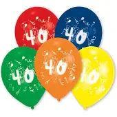 Amscan ballonnen 40 jaar 10 stuks 25 cm