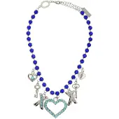 Behave - Ketting Met Hartjeshanger - Blauw - Y2K Liefdesstijl