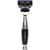 Edwin Jagger Scheermes Razors Gilette Fusion ProGlide Imitation Ebony & Chrome Plated Ref.R366CRF 1Stuks | Voor Mannen