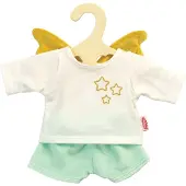 Heless poppenoutfit engel wit-groen 20-25 cm poppenkleding.