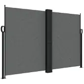 vidaXL Windscherm uittrekbaar 160x1200 cm antracietkleurig