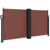 vidaXL Windscherm uittrekbaar 120x1200 cm bruin