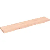 vidaXL Wandschap 100x20x4 cm onbehandeld massief eikenhout