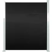 vidaXL Wind-/zonnescherm uittrekbaar 160x300 cm zwart