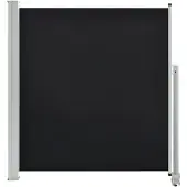 vidaXL Tuinscherm uittrekbaar 140x300 cm zwart