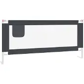 vidaXL Bedhekje peuter 200x25 cm stof donkergrijs