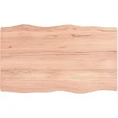 vidaXL Tafelblad natuurlijke rand 100x60x(2-6)cm eikenhout lichtbruin
