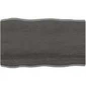 vidaXL Tafelblad natuurlijke rand 100x60x6 cm eikenhout donkerbruin