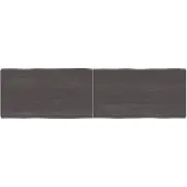vidaXL Tafelblad natuurlijke rand 180x50x(2-6)cm eikenhout donkerbruin