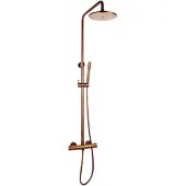 Sanilux Regendoucheset Opbouw Blair Thermostatisch Douchekop 25 cm Brons