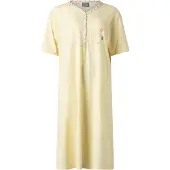 Lunatex - dames nachthemd 224163 - korte mouw - geel - maat XXL