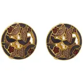 Behave - Oorclips dames - vlindermotief - paars - 1,5 cm
