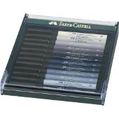 Faber-Castell tekenstift - Pitt Artist Pen - Brush - 12 stuks - grijstinten - FC-267423