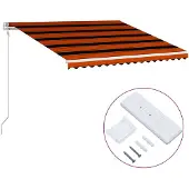 vidaXL Luifel automatisch uittrekbaar 400x300 cm oranje en bruin