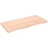 vidaXL Wandschap 100x50x2 cm onbehandeld massief eikenhout