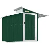 vidaXL Tuinschuur 270x130x208,5 cm gegalvaniseerd staal groen