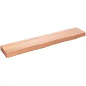 vidaXL Wandschap 100x20x6 cm behandeld massief eikenhout lichtbruin