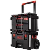 Milwaukee Packout Startset Met 2 LadeBox + 3 Opbergkoffer Trolley En Organiser Slim