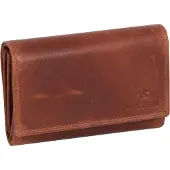 Mustang Leren Portemonnee Udine Wallet with Flap Cognac Bruine