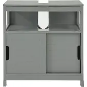 SoBuy Ondergootkast met Schuifdeuren, Grijs 60x60x30cm