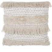 Beliani VILLUR - Sierkussen set van 2 - Beige - 45 x 45 cm - Katoen