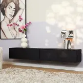 Starfurn Zwevend tv meubel Vision Black | 200 cm-STF-2806