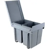 4cookz duo inbouw prullenbak afvalscheiding 2x 20 liter 34 cm