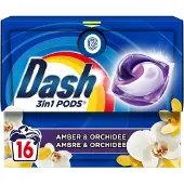 Dash Wasmiddelcapsules 3in1 Pods Amber & Orchidee 16 stuks