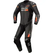 Alpinestars GP Force Chaser, lederen pak 1st. ,Zwart/Neon-Rood ,48